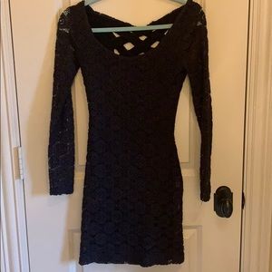 Black sleeved dress